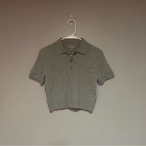 J. Crew - Cashmere cropped sweater-polo